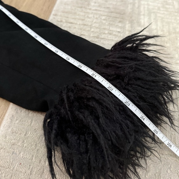 NWT Size 18 M Black City Chic Indie Jacket Fake Fur Outline & Sleeves - Picture 12 of 16